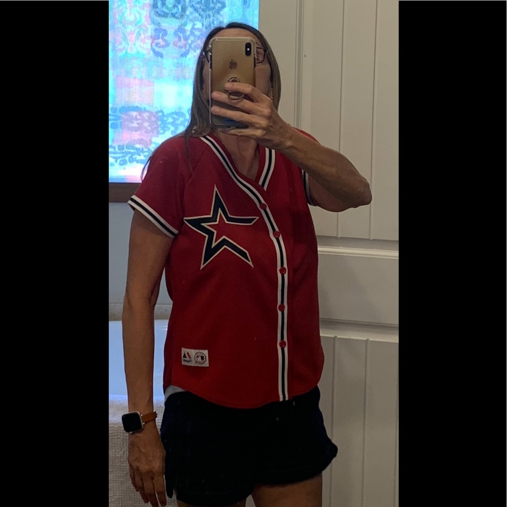 Women’s Sz L Red Astros jersey